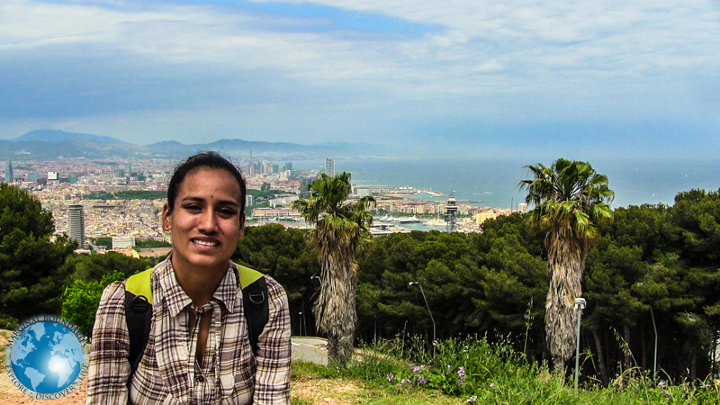 Cris looking over Barcelona