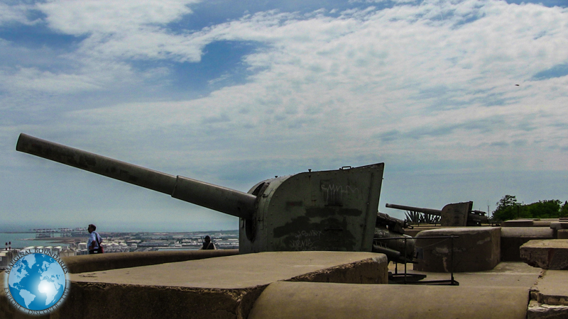 the gun turrets